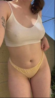 The nice weather always gets me outside naked
